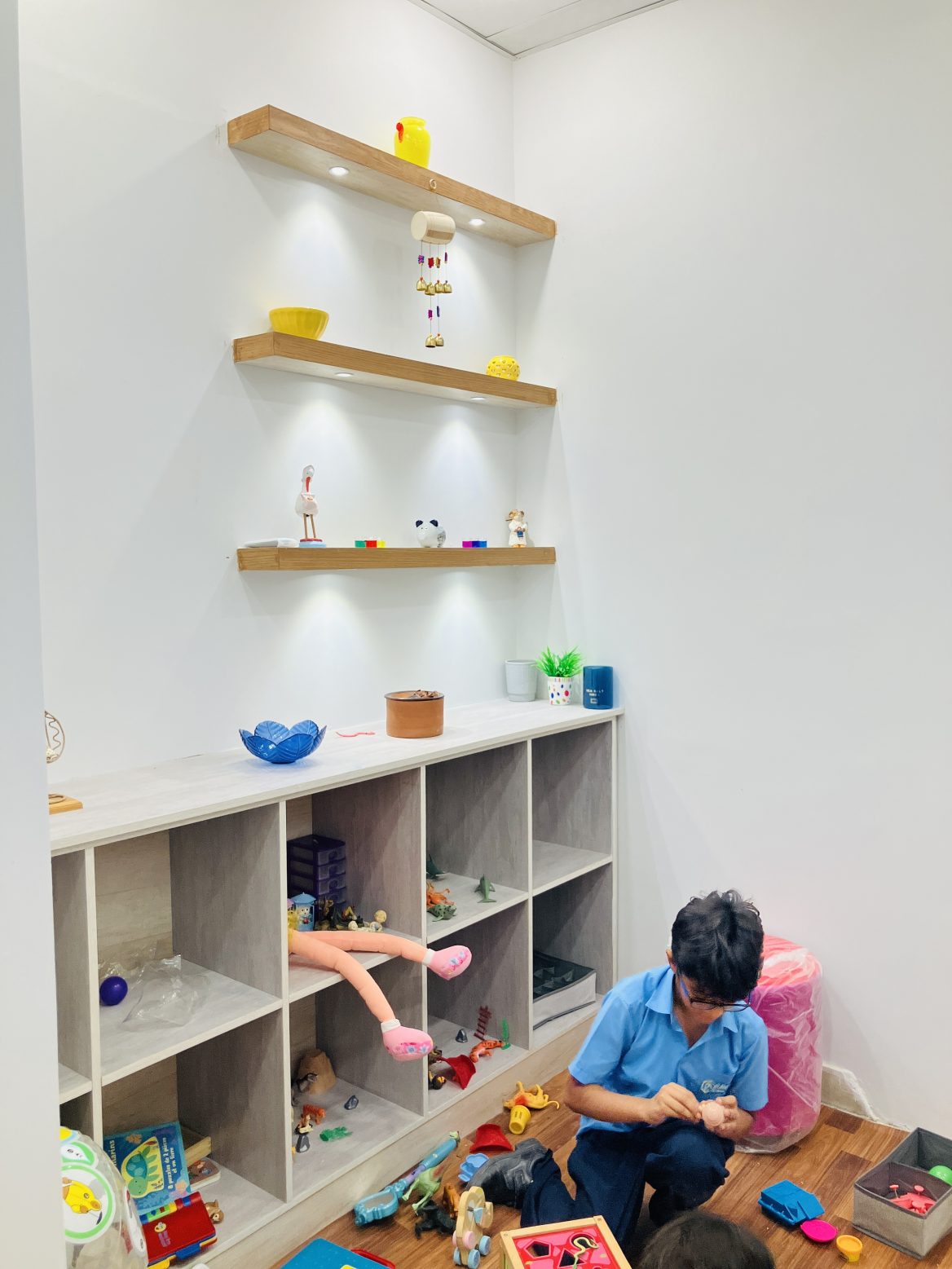 Child playing in Remedial classes room